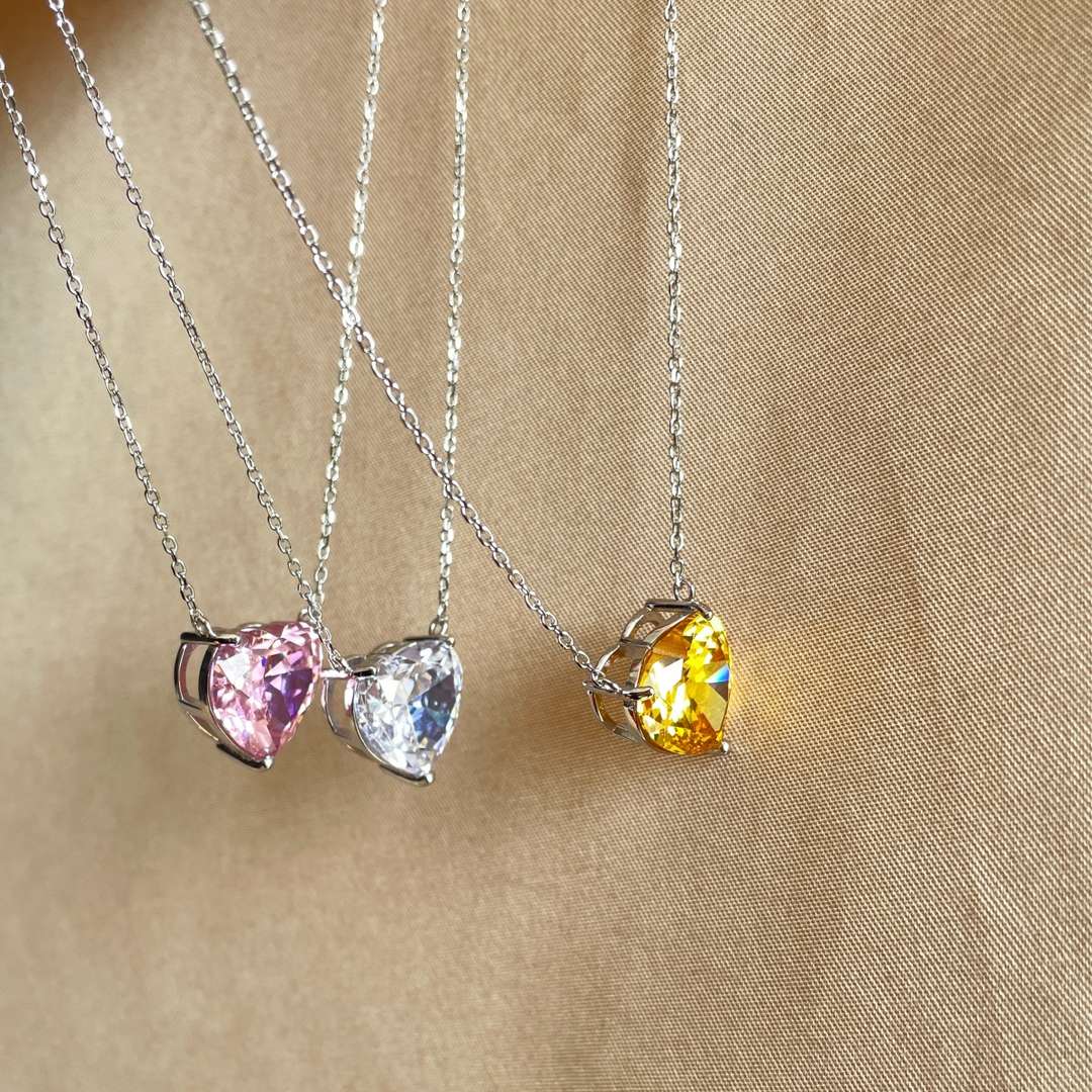 [Polaidi Jewelry]6.0 carat Radiant Heart Shape Necklace