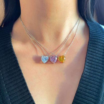 [Polaidi Jewelry]6.0 carat Radiant Heart Shape Necklace