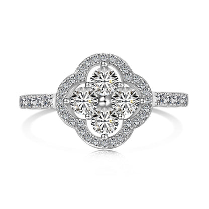 [Polaidi Jewelry]Four Leaf Clover Flower Design Ring