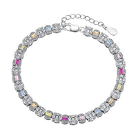 [Polaidi Jewelry ]Dazzling Radiant Multi Cut Daily Bracelet