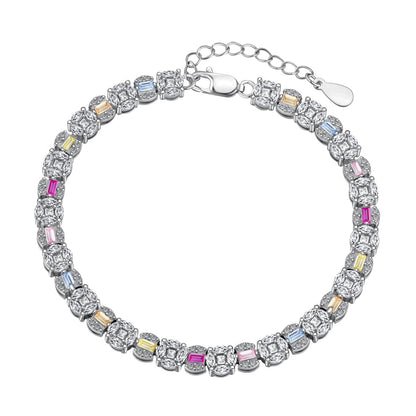 [Polaidi Jewelry]Dazzling Radiant Multi Cut Daily Bracelet