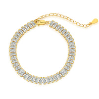 [Polaidi Jewelry ]Exquisite Emerald Cut Daily Bracelet