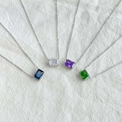 [Polaidi Jewelry]Luxurious Square Shape Colorful Necalack