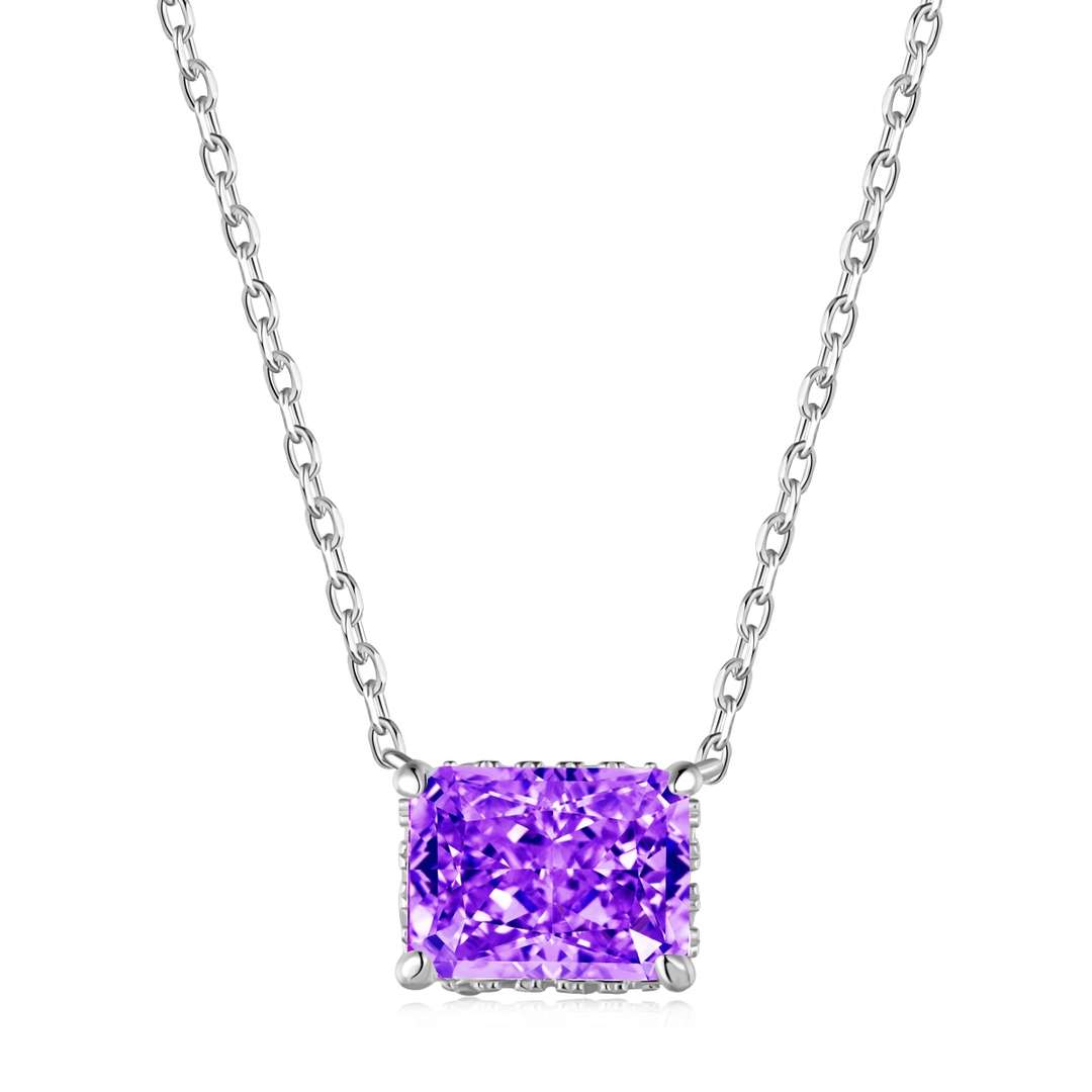 [Polaidi Jewelry]Luxurious Square Shape Colorful Necalack