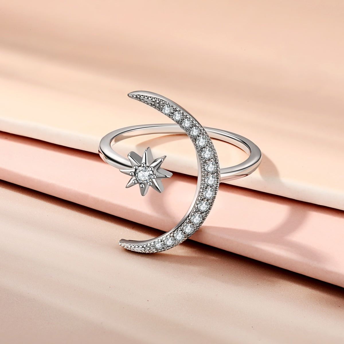 [Polaidi Jewelry]Eternity Moon & Star Ring