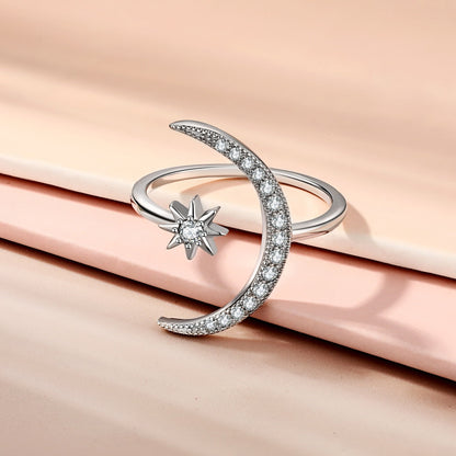 [Polaidi Jewelry]Eternity Moon & Star Ring