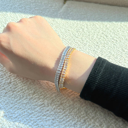 [Polaidi Jewelry]Exquisite Emerald Cut Daily Bracelet