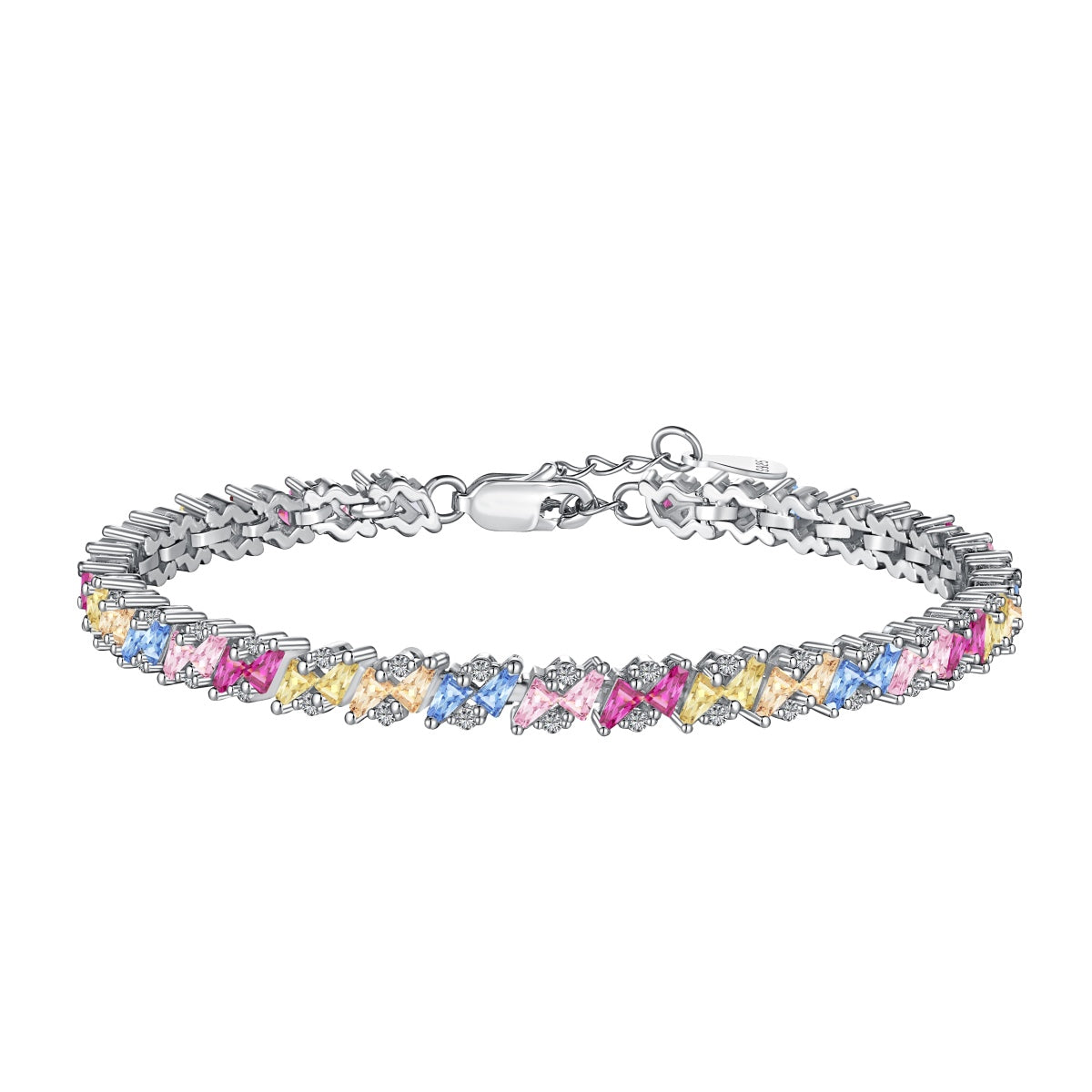 [Polaidi Jewelry]Ornate Sparkling Multi Cut Party Bracelet