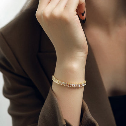[Polaidi Jewelry]Exquisite Emerald Cut Daily Bracelet