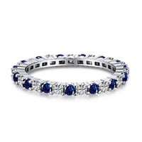 [Polaidi Jewelry ]Exquisite Colorful Round Cut Tennis Ring
