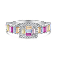 [Polaidi Jewelry ]Exquisite Colorful Radiant Cut Party Ring