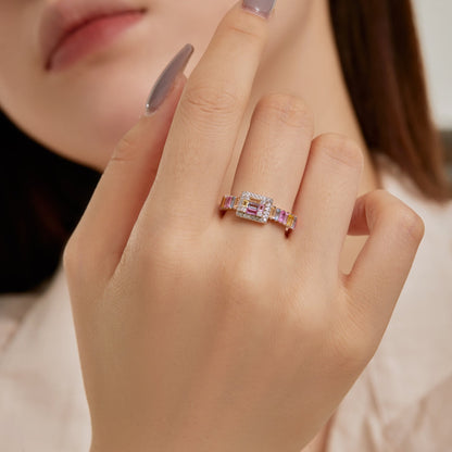 [Polaidi Jewelry]Exquisite Colorful Radiant Cut Party Ring