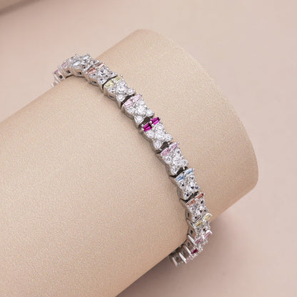 [Polaidi Jewelry]Unique Colorful Flower Shape Daily Bracelet