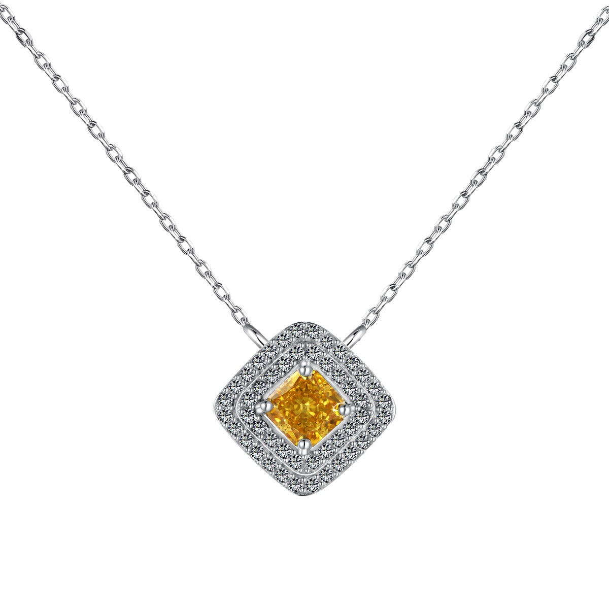[Polaidi Jewelry]Sparkling Asscher Cut Necklace