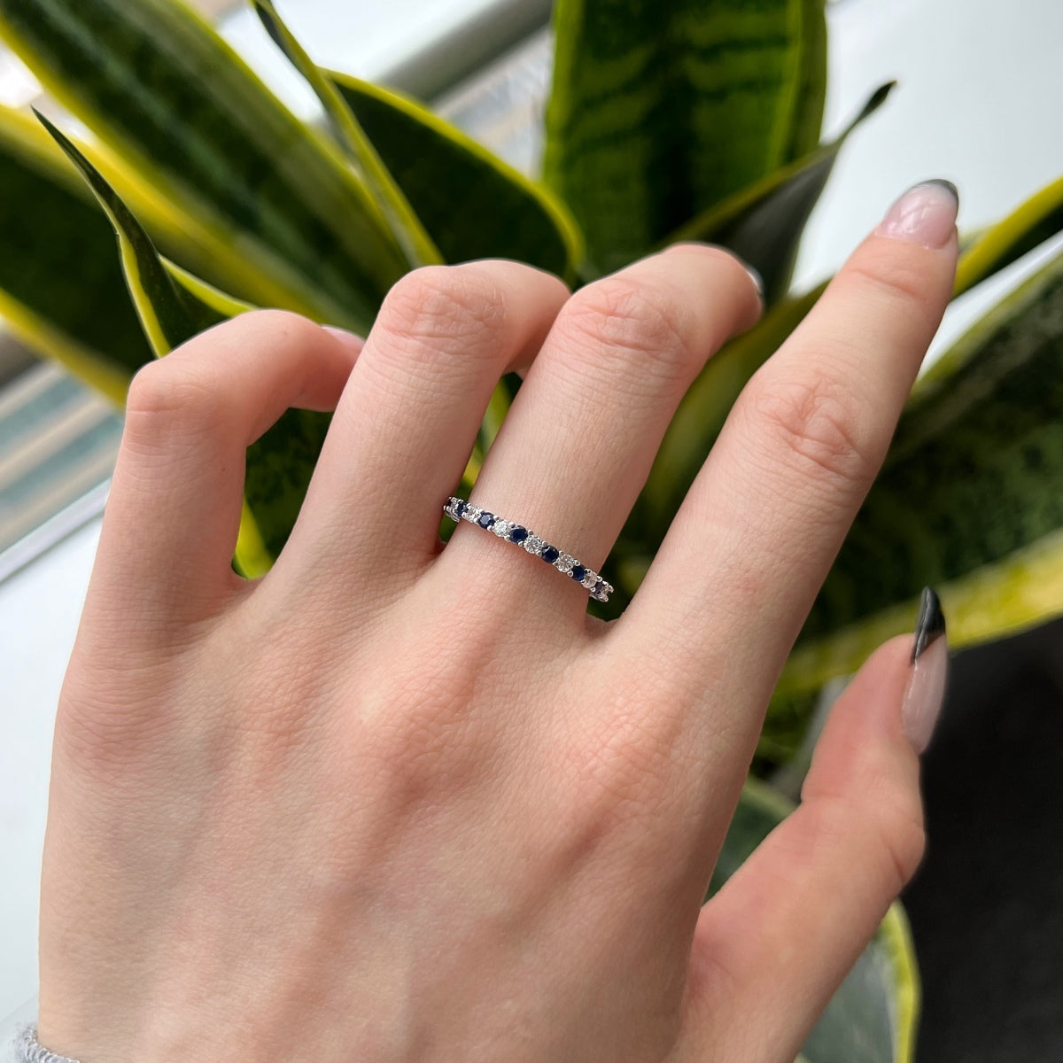 [Polaidi Jewelry]Exquisite Colorful Round Cut Tennis Ring
