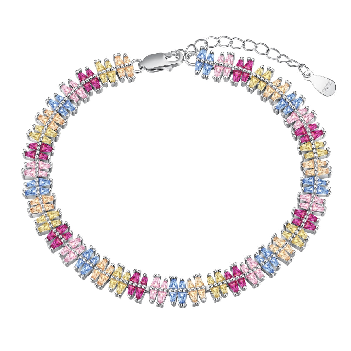 [Polaidi Jewelry]Sparkling Exquisite Multi Cut Party Bracelet