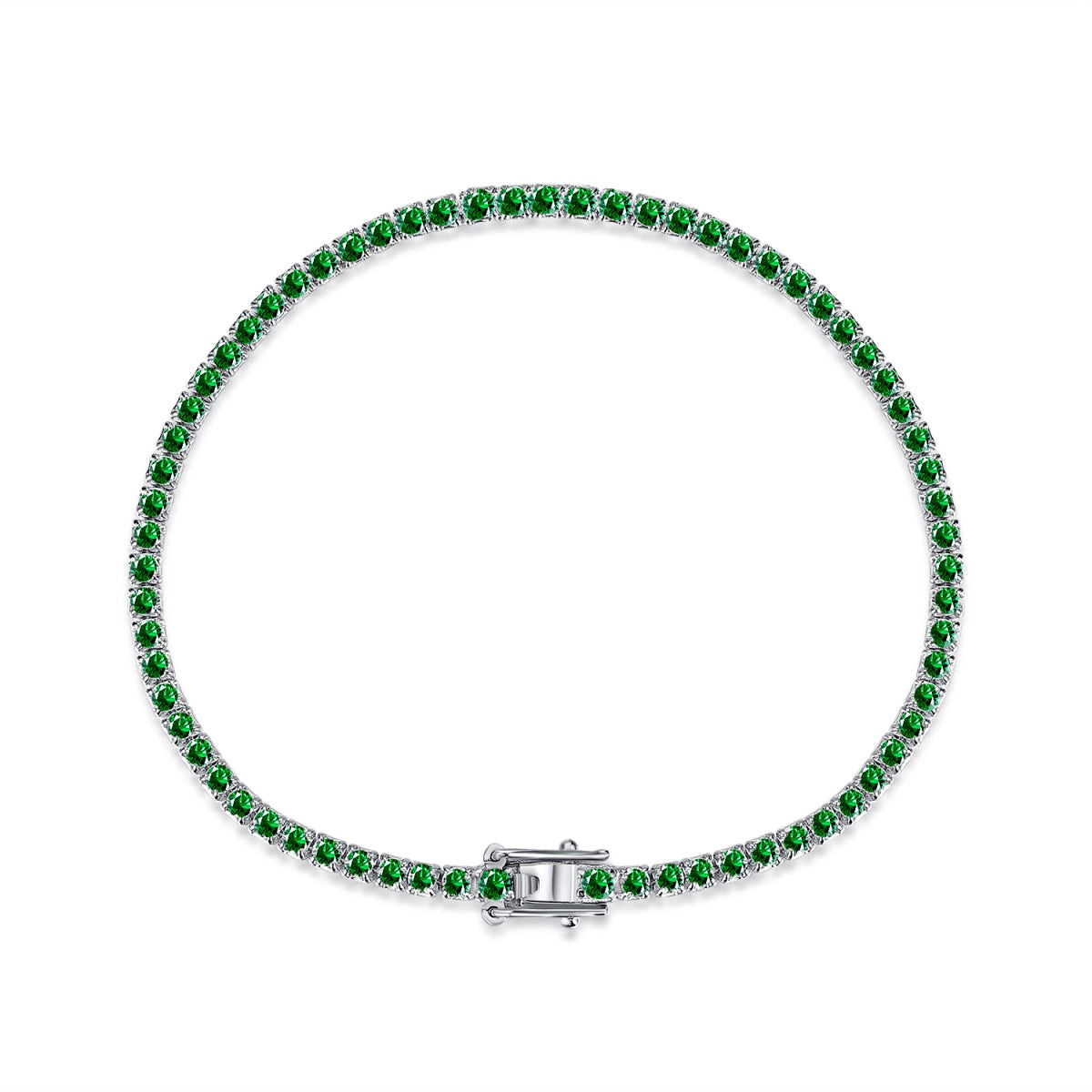 [Polaidi Jewelry]Dazzling Colorful Round Cut Daily Bracelet