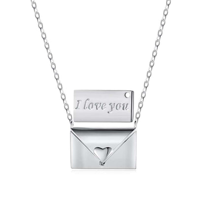 [Polaidi Jewelry]Envelope Heart Shape Mother's Day Necklace