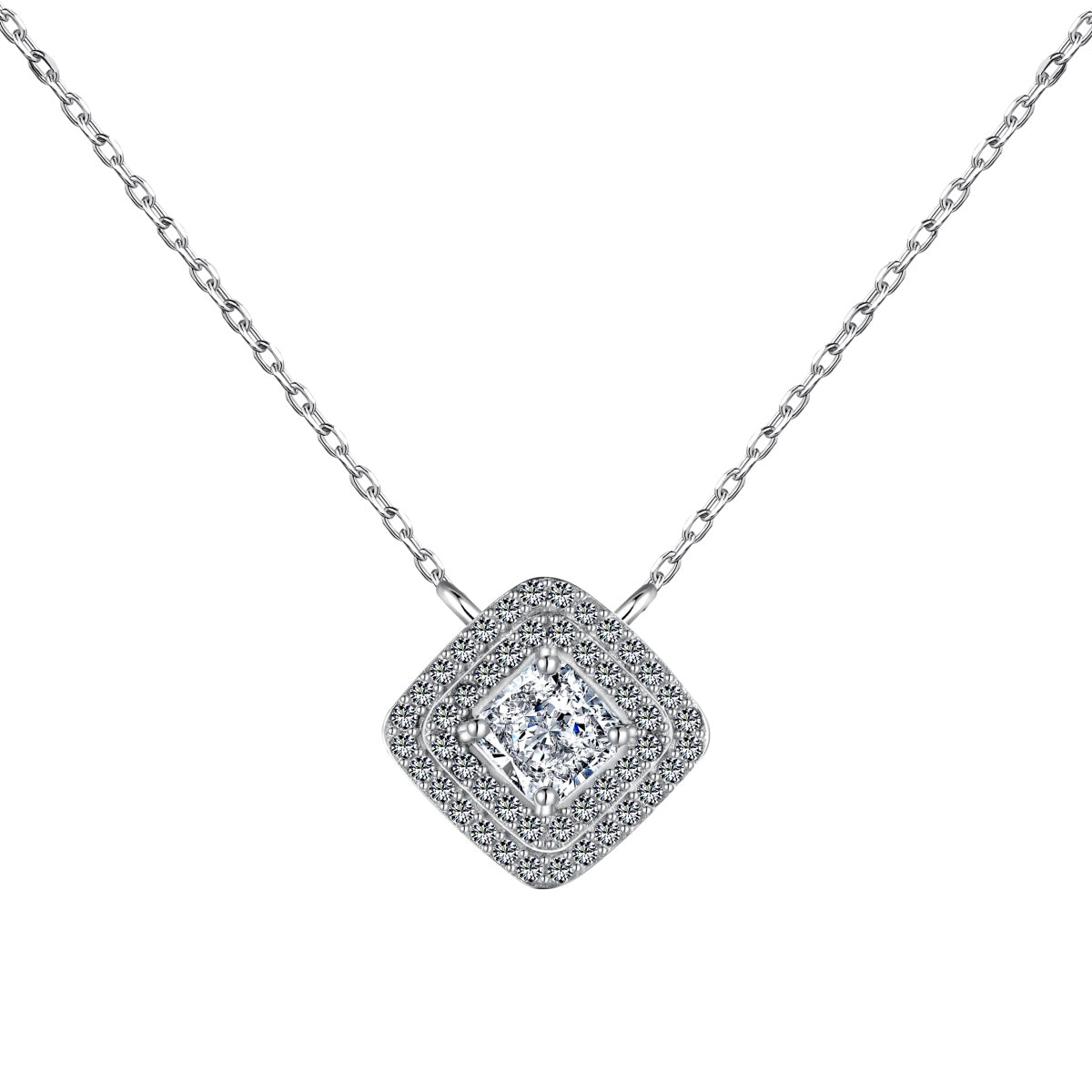 [Polaidi Jewelry]Sparkling Asscher Cut Necklace