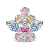 [Polaidi Jewelry ]Sparkling Colorful Water Drop Shape Daily Ring