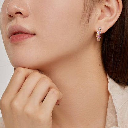 [Polaidi Jewelry]Dazzling Colorful Emerald Cut Daily Earrings