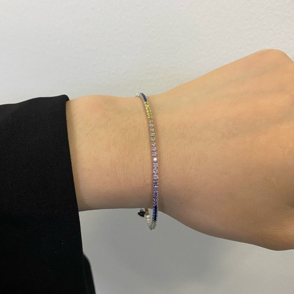 [Polaidi Jewelry]Radiant Shinning Princess Cut Tennis Bracelet