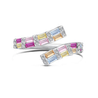 [Polaidi Jewelry ]Charming Colorful Radiant Cut Adjustable Daily Ring