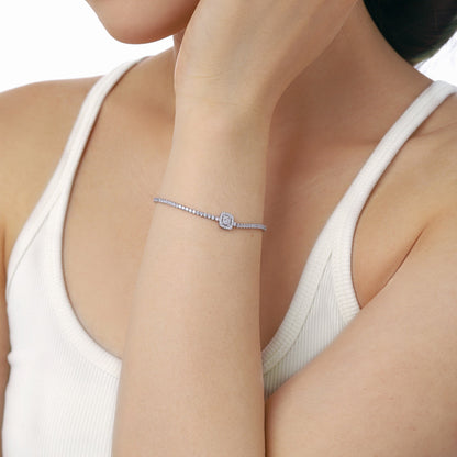 [Polaidi Jewelry]Luxurious Dazzling Square Shape Banquet Bracelet