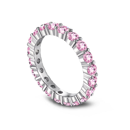 [Polaidi Jewelry]Sparkling Round Cut Tennis Ring