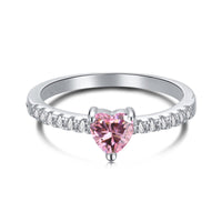 [Polaidi Jewelry ]0.5 Carat CaratEternity Charming Heart Shape Lover Ring