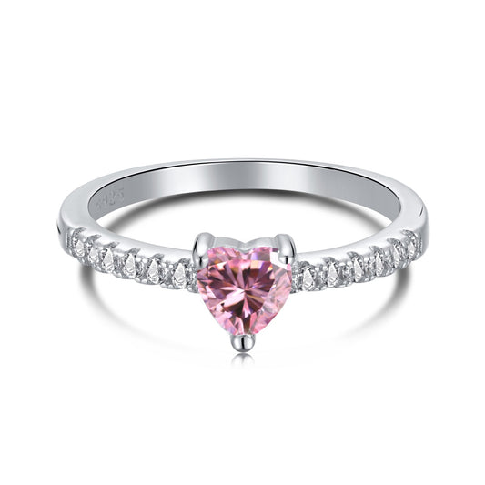 [Polaidi Jewelry ]0.5 Carat CaratEternity Charming Heart Shape Lover Ring