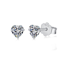 [Polaidi Jewelry ]Sparkling Heart Shaped Simple Earrings