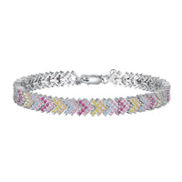 [Polaidi Jewelry ]Ornate Sparkling Round Cut Party Bracelet