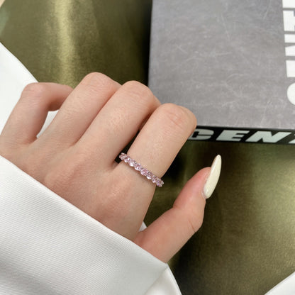 [Polaidi Jewelry]Sparkling Round Cut Tennis Ring
