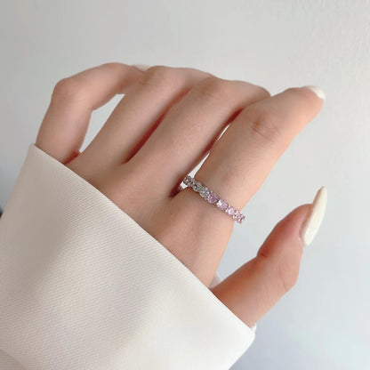 [Polaidi Jewelry]Sparkling Round Cut Tennis Ring