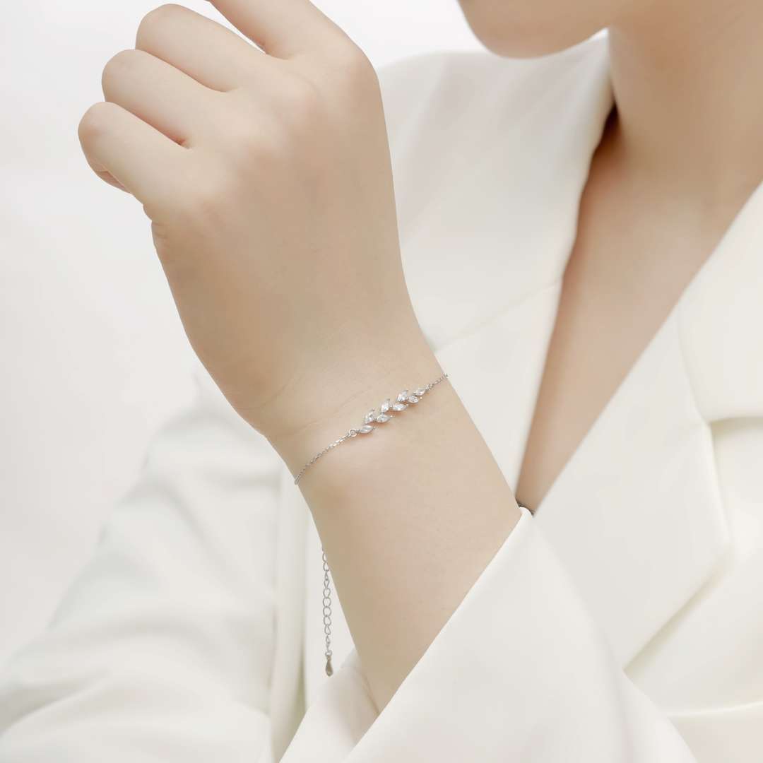 [Polaidi Jewelry]Elegant Wheat Leaves Shape Bracelet