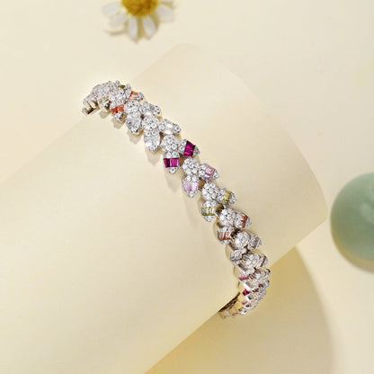 [Polaidi Jewelry]Dainty Exquisite Flower Shape Daily Bracelet