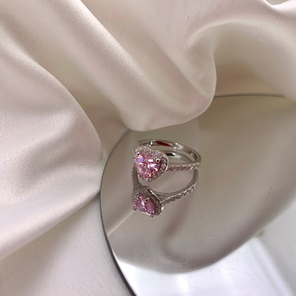 [Polaidi Jewelry]Eternity Splashy Romantic Heart Shape Lover Ring