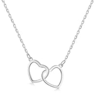 [Polaidi Jewelry ]Sterling Silver Love Double Ring Necklace