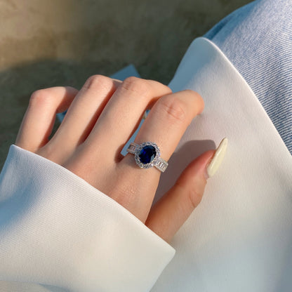 [Polaidi Jewelry]1.5 Carat Dazzling Charming Oval Cut Banquet Ring