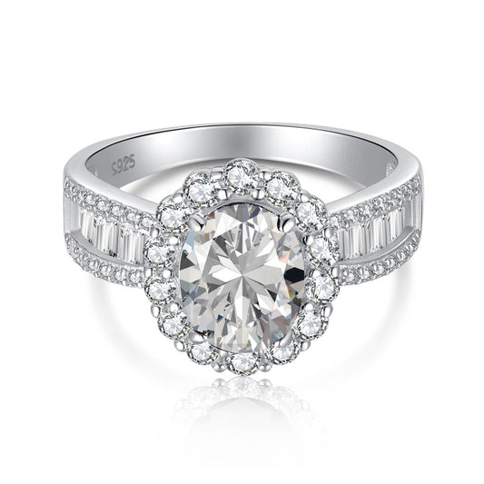 [Polaidi Jewelry]1.5 Carat Dazzling Charming Oval Cut Banquet Ring