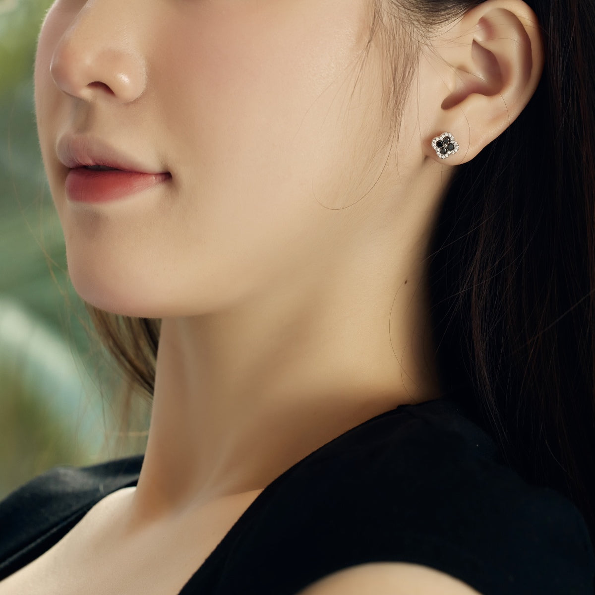 [Polaidi Jewelry]Four-Leaf Clover Flower Shaped Earrings