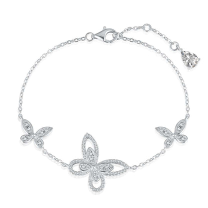 [Polaidi Jewelry]Delicate Butterfly Pendant Bracelet