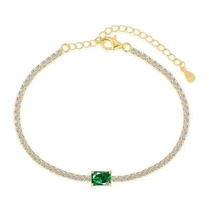 [Polaidi Jewelry]1.0 Carat Unique Emerald Cut Banquet Bracelet
