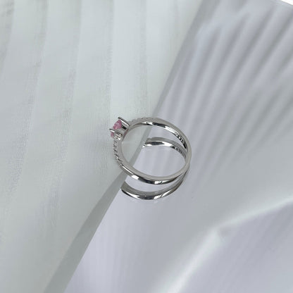 [Polaidi Jewelry]0.5 Carat CaratEternity Charming Heart Shape Lover Ring
