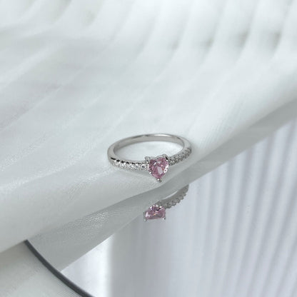 [Polaidi Jewelry]0.5 Carat CaratEternity Charming Heart Shape Lover Ring