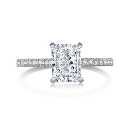 [Polaidi Jewelry]2.0 Carat Dazzling Sparkling Radiant Cut Party Ring