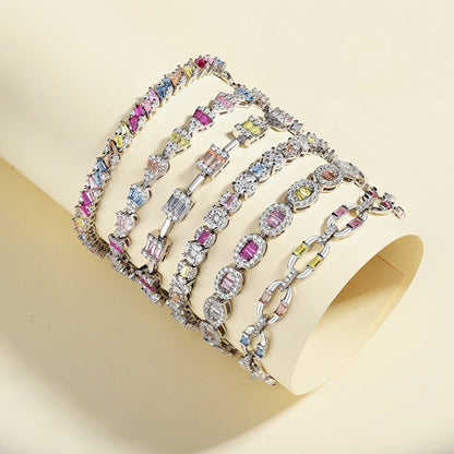 [Polaidi Jewelry]Exquisite Ornate Emerald Cut Daily Bracelet