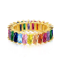 [Polaidi Jewelry ]Unique Colorful Radiant Cut RIng
