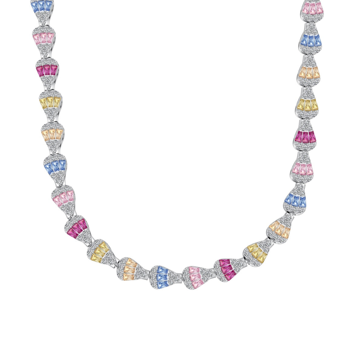 [Polaidi Jewelry]Radiant Colorful Rainbow Necklace